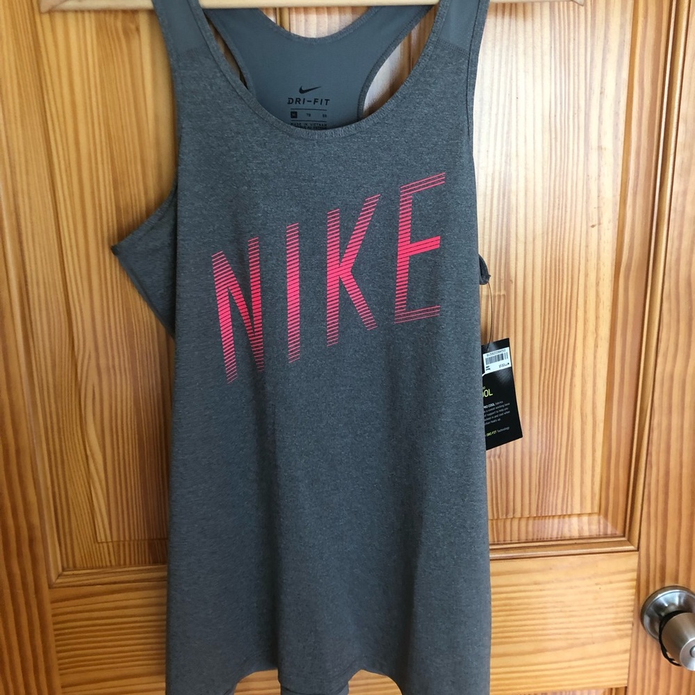 NWT NIKE Pro Cool Tank in Pink and Grey